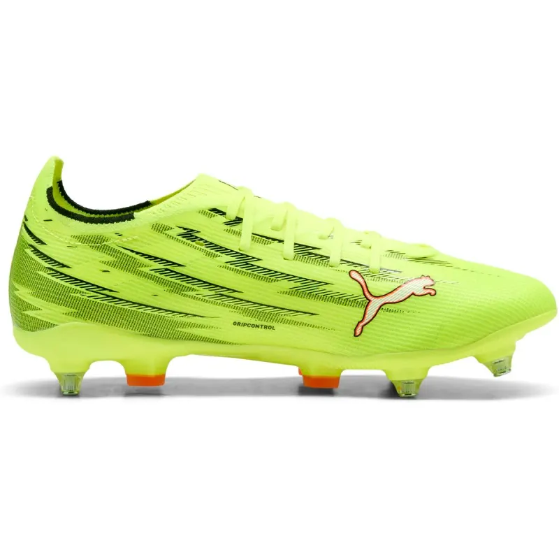 Puma Ultra 6 Match MxSG Stollen-Fußballschuhe 01 – yellow alert/puma black/glowing red/lime squeeze 44.5 für Herren, gelb, Größe 40 ½ EU (108974)