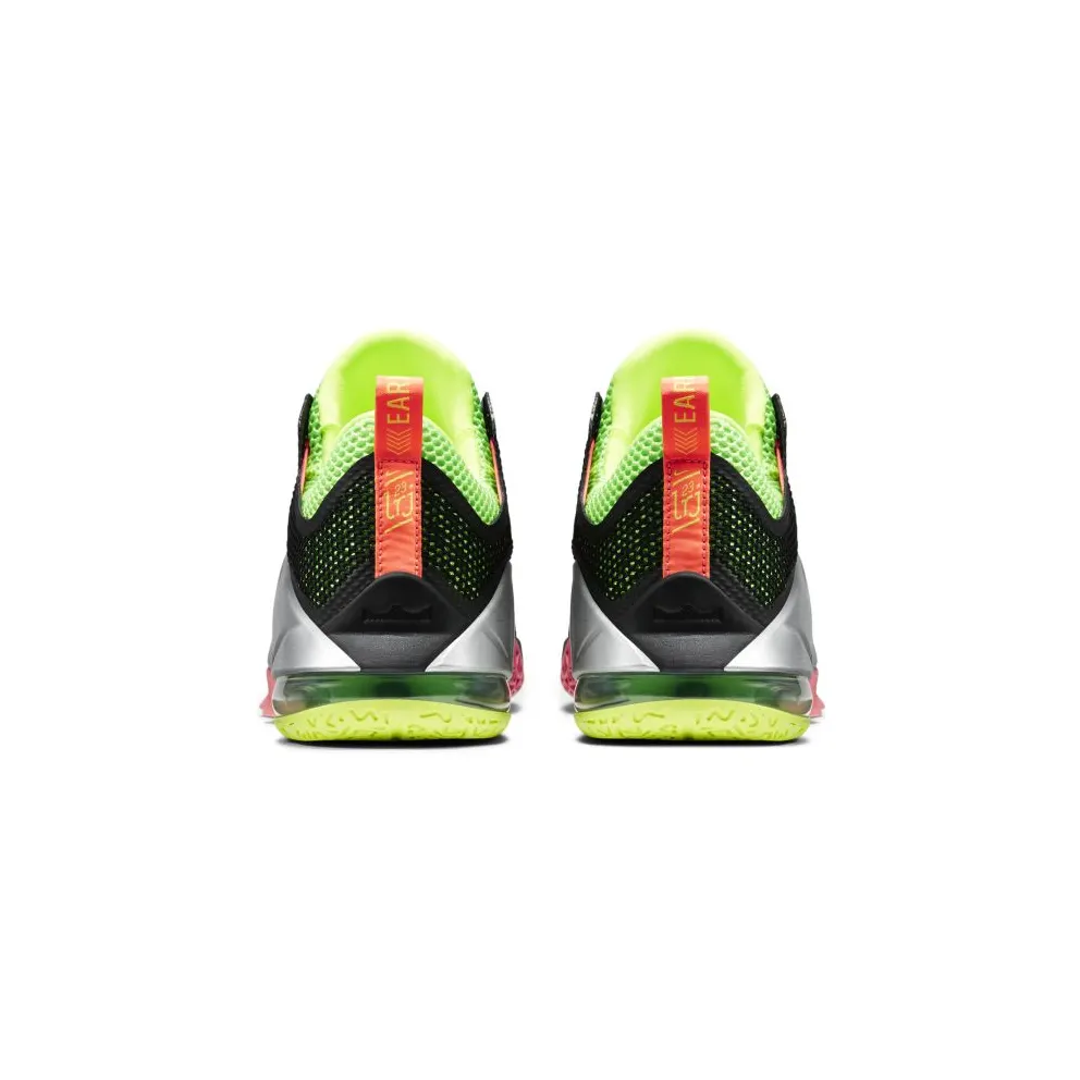 Nike LeBron 12 Low Remix Black/Metallic Silver-Green Strike-Volt-Hot Lava (724557-003)