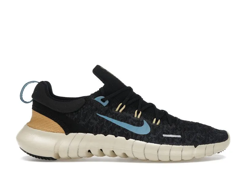 Nike Free Run 5.0 Next Nature Black Anthracite Wheat Gold Noise Aqua (CZ1891-008)