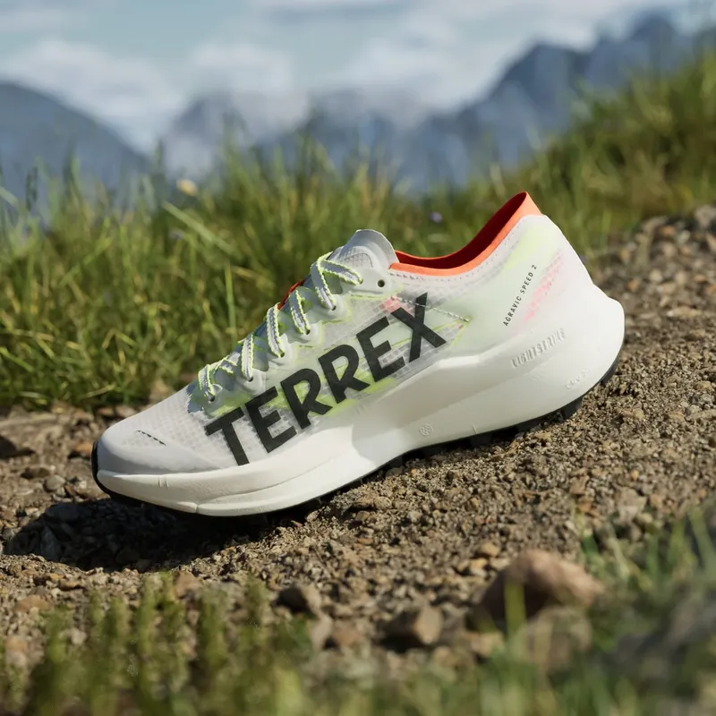Adidas Terrex Agravic Speed 2 Trail Running Shoes Cloud White / Core Black / Semi Impact Orange (JS3537)