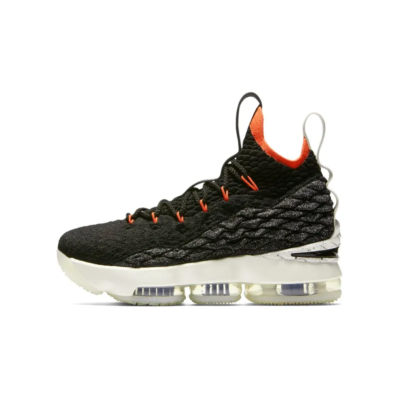 Nike LeBron 15 Black Bright Crimson (GS) Black/Sail-Bright Crimson (AQ6176-002)