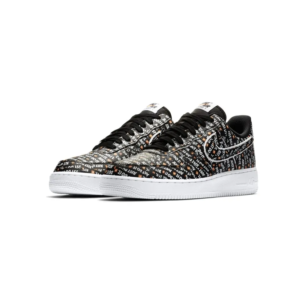 Nike Air Force 1 Low Just Do It Pack Black Black/Black-White-Total Orange (AO6296-001)