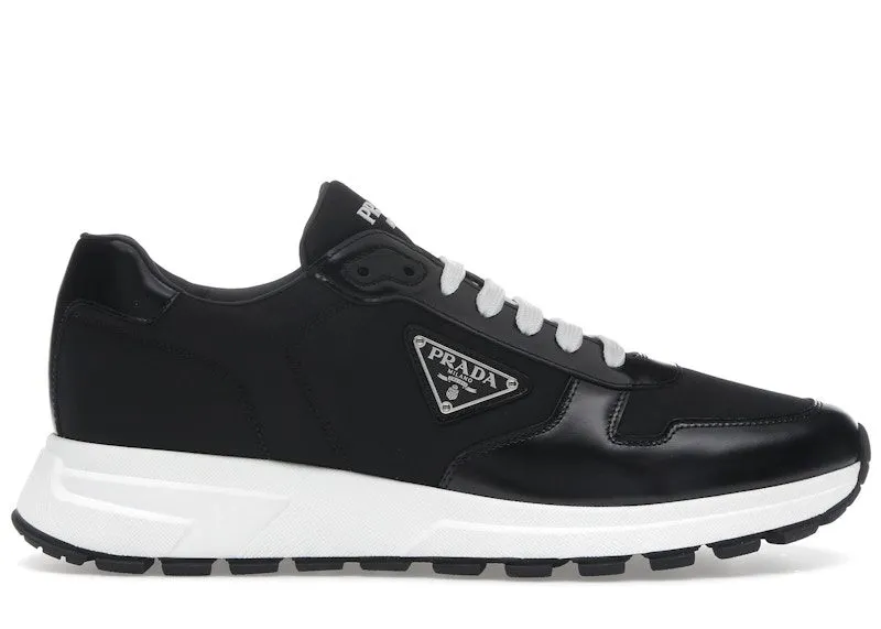 Prada PRAX 01 Sneakers Re-Nylon Brushed Leather Black White (2EE369_3LF5_FG000)