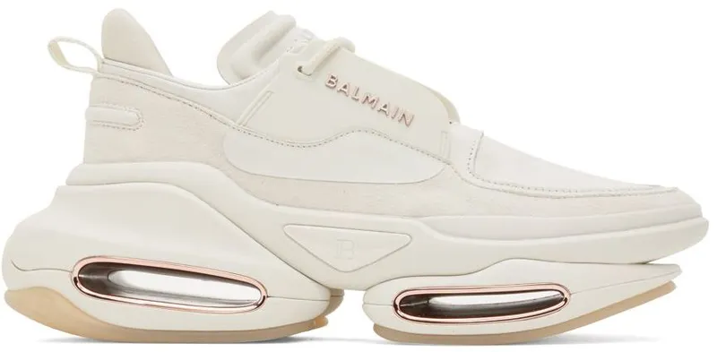 Balmain White B-Bold Low-Top (YN1VI541LSSY)