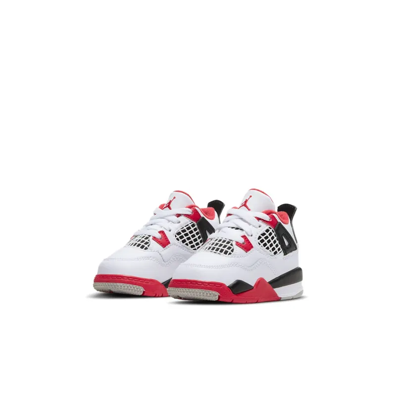 Jordan 4 Retro Fire Red 2020 (TD) White/Black-Tech Grey-Fire Red (BQ7670-160)