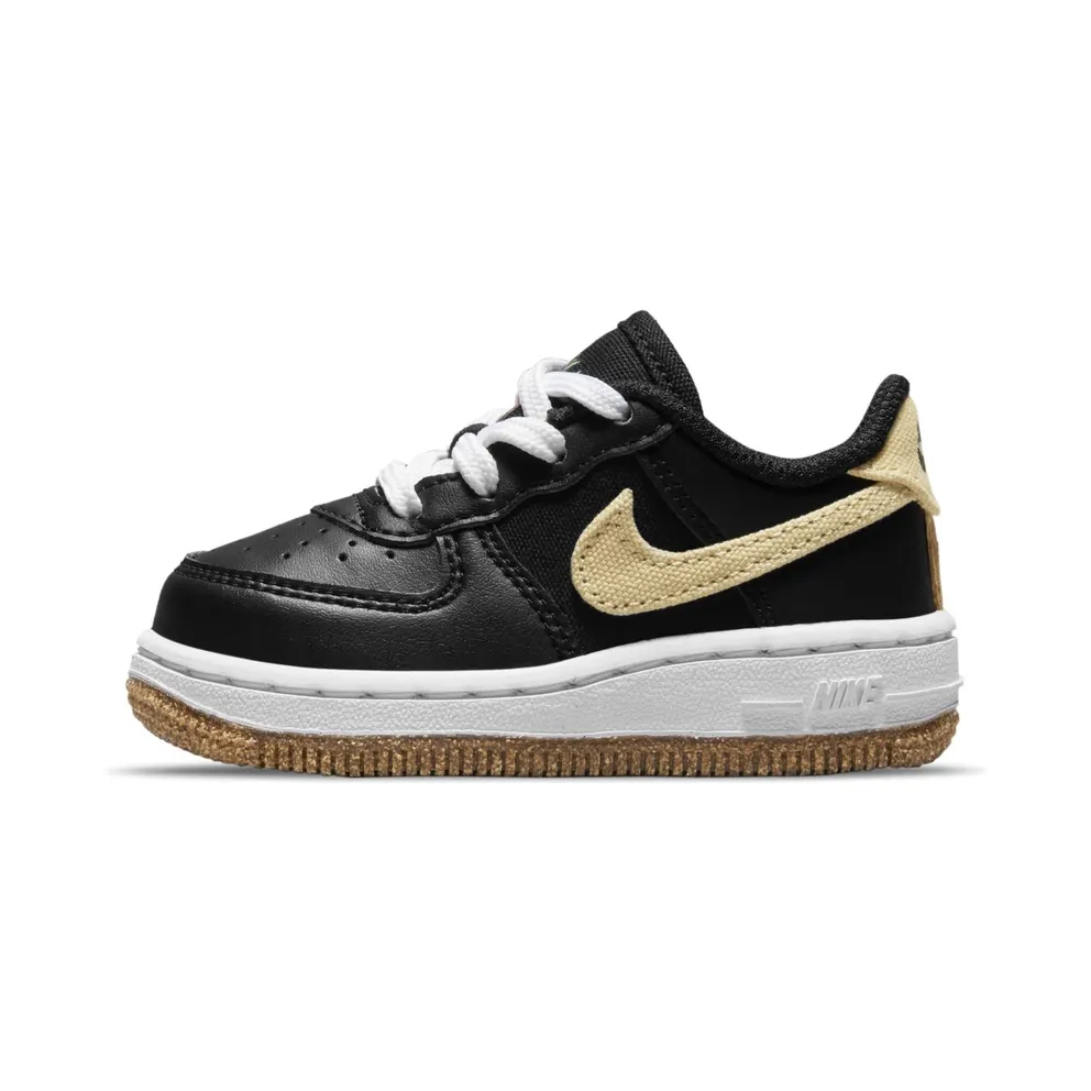 Nike Force 1 LV8 “Black / White / Solar Flare” (CZ2663-001)