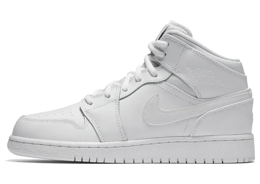 Air Jordan 1 Mid BG “White / Black” (554725-110)