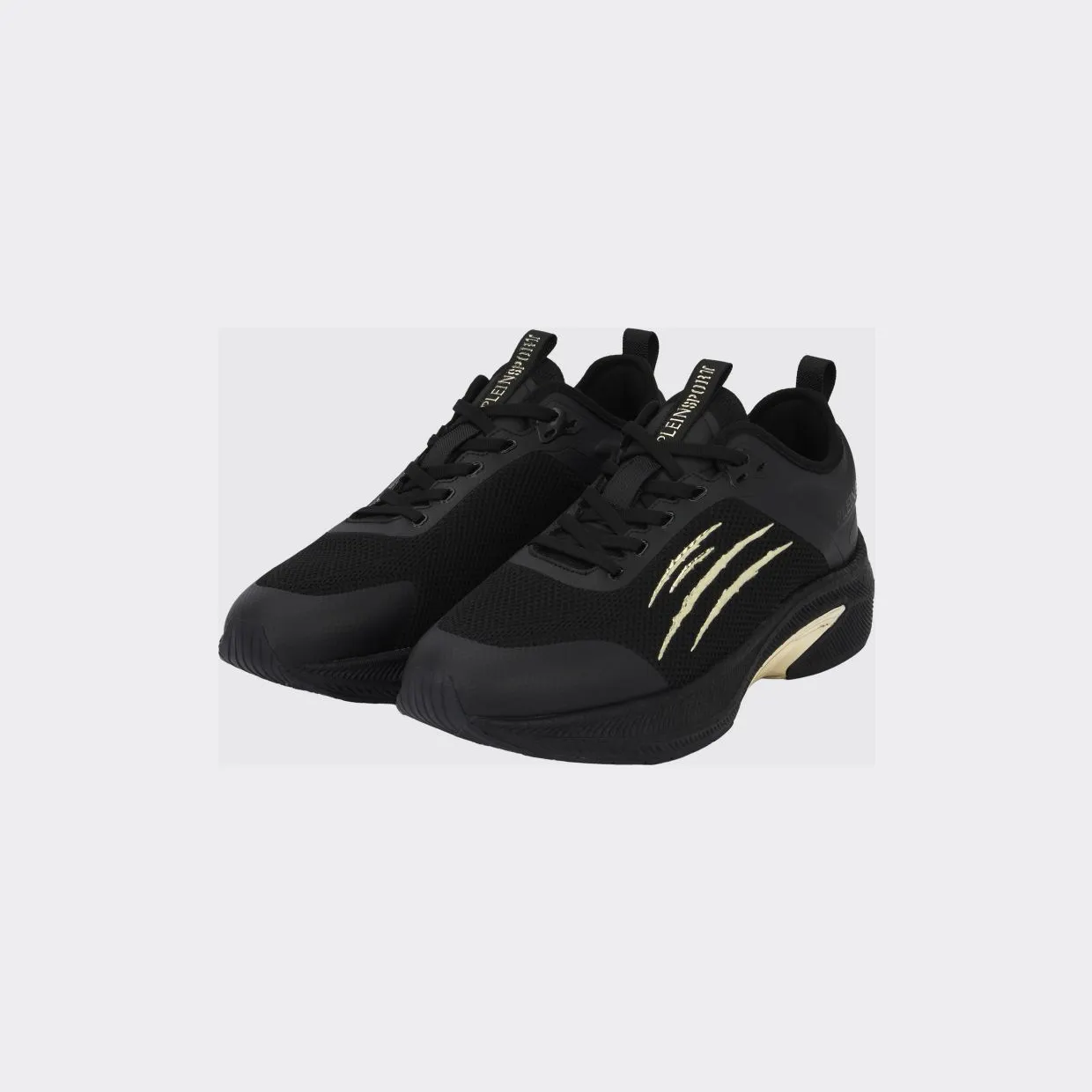 Plein Sport PS/Sprint-78 Two-Tone Mesh Trainers with Printed Logo Black (PAESUSC0778STE003N0202)
