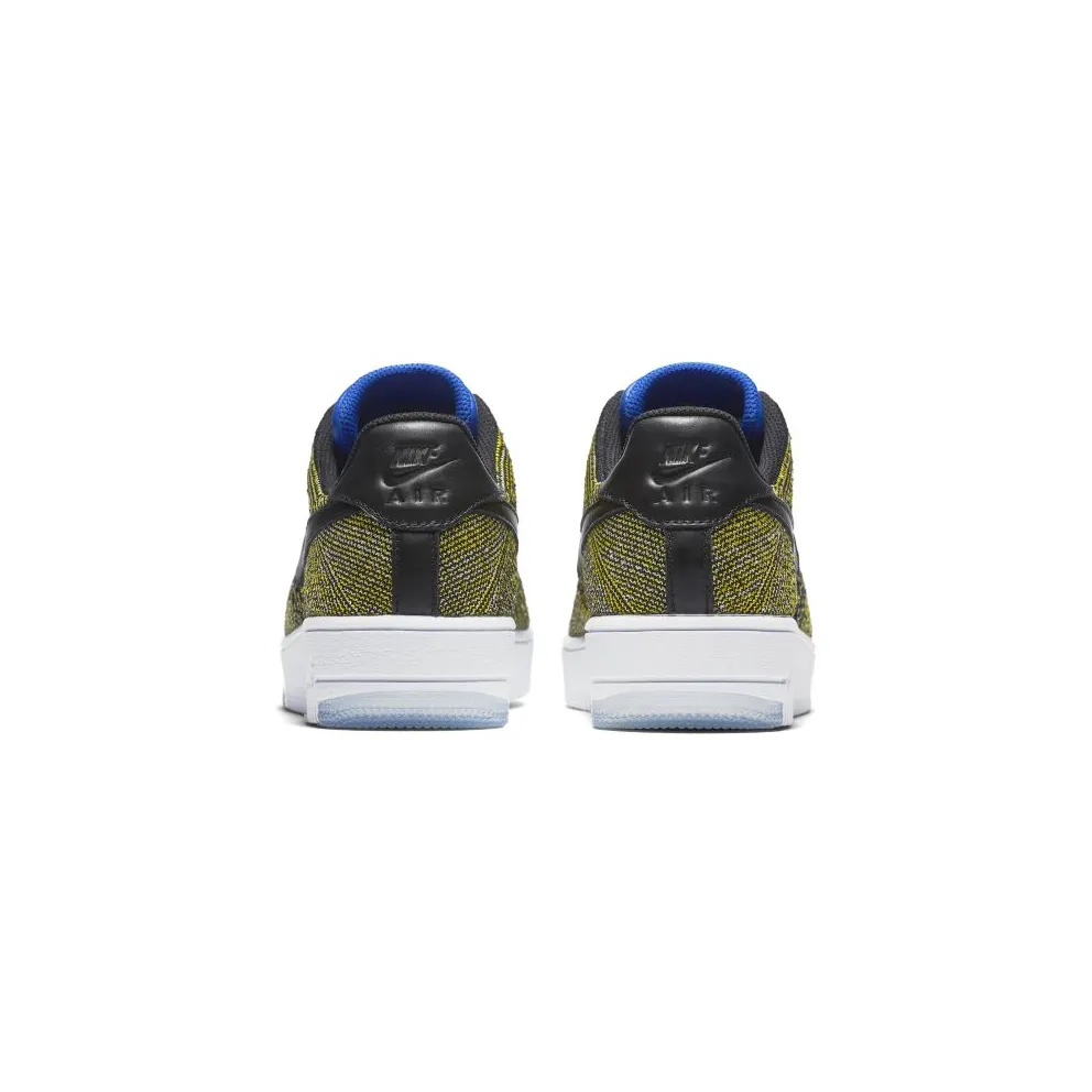 Nike Air Force I 1 Flyknit Low Warriors (W) Black/Black-Blue Tint-Game Royal (820256-004)
