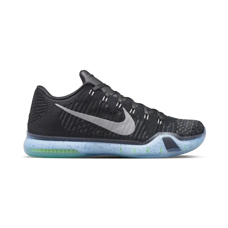Nike Kobe 10 Elite Low PRM HTM – Black Metallic Silver (805937-002)