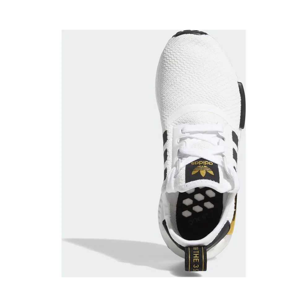 adidas NMD R1 White Black Gold Metallic (Youth) Cloud White/Core Black/Gold Metallic (EG5665)