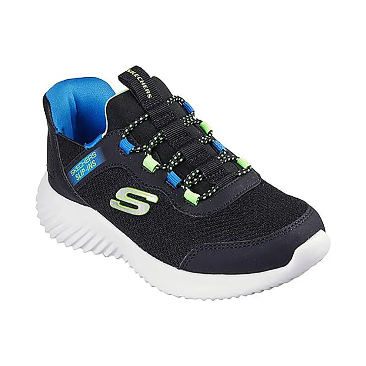 Skechers Bounder Brisk-Burst “Black / Blue / Lime” (403822LBBLM)