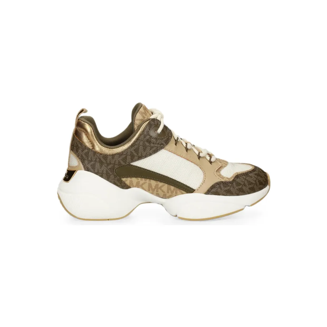 Michael Kors met monogram-print en vlakken “Brown” (43T6BWFS2B)