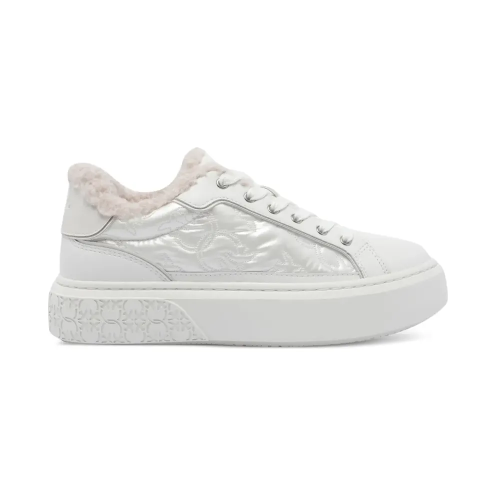 PINKO with gewatteerd vlak and bont afwerking – White (SS0103P102)