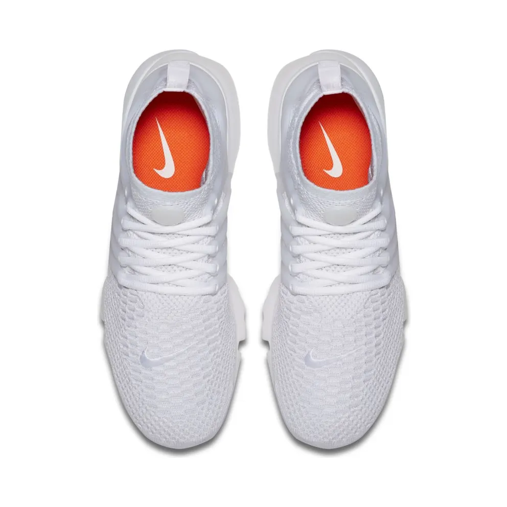Nike Air Presto Flyknit Ultra Triple White White/White-Total Crimson-White (835570-100)