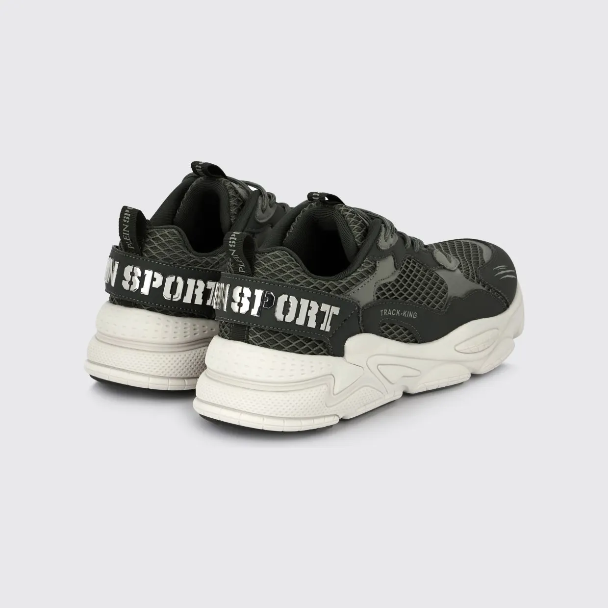 Plein Sport Track-King Leather And Mesh Sneakers Green (FAESUSC0800STE003N65) (2)