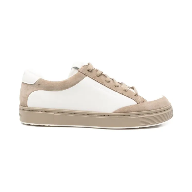 Armani Emporio Armani mit Wildledereinsätzen “White” (EM004784AF23198)