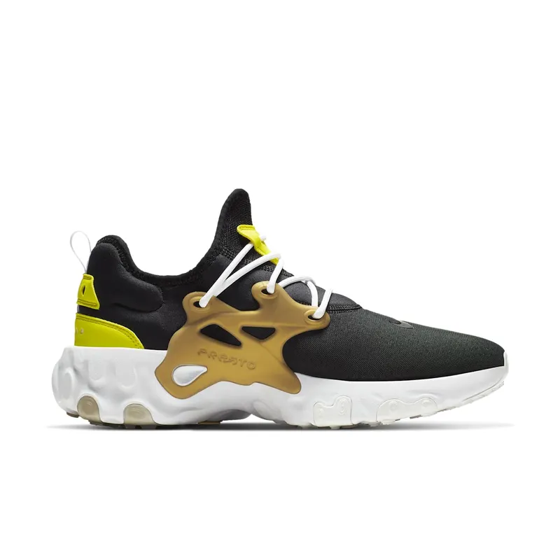 Nike React Presto Brutal Honey Black/Black-Yellow Streak-Metallic Gold-White (AV2605-001)