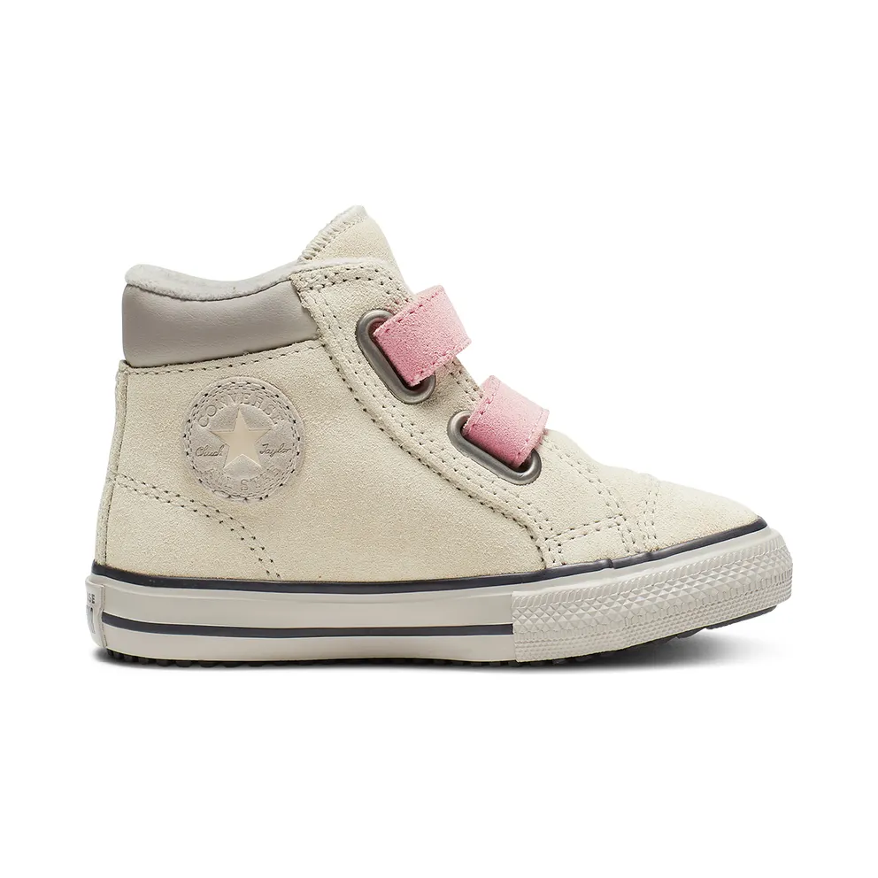 Converse Chuck Taylor All Star Hook and Loop PC Boot High Top Natural Ivory/coastal Pink (765166C)