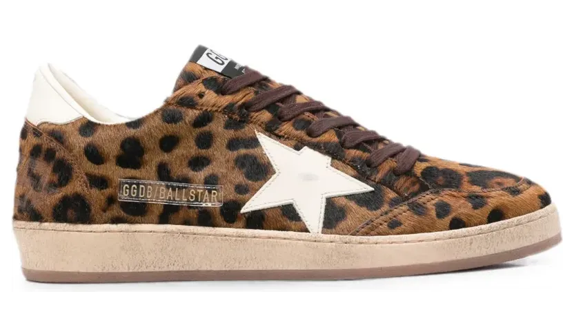 Golden Goose Ball Star mit Leopardenmuster “Brown” (GMF00117F008703)