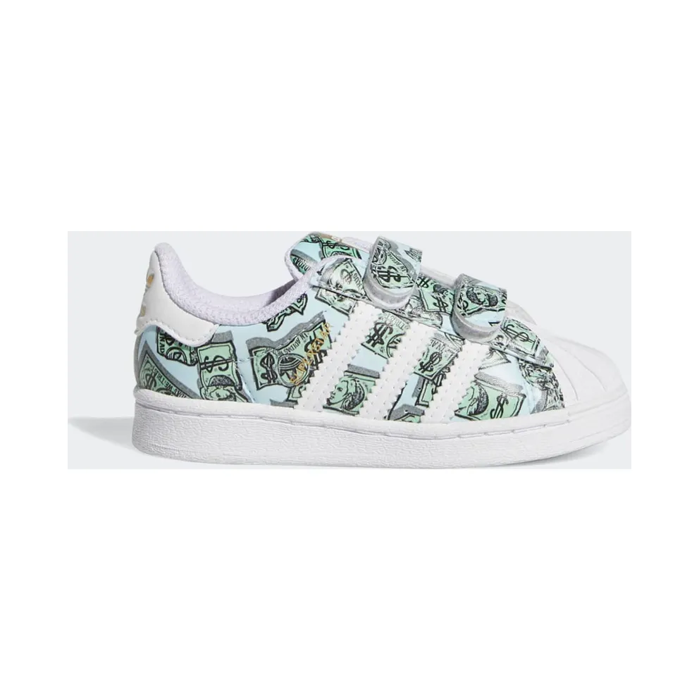 adidas Jeremy Scott Money Print Superstar Cloud White / Cloud White / Gold Metallic (H03655)