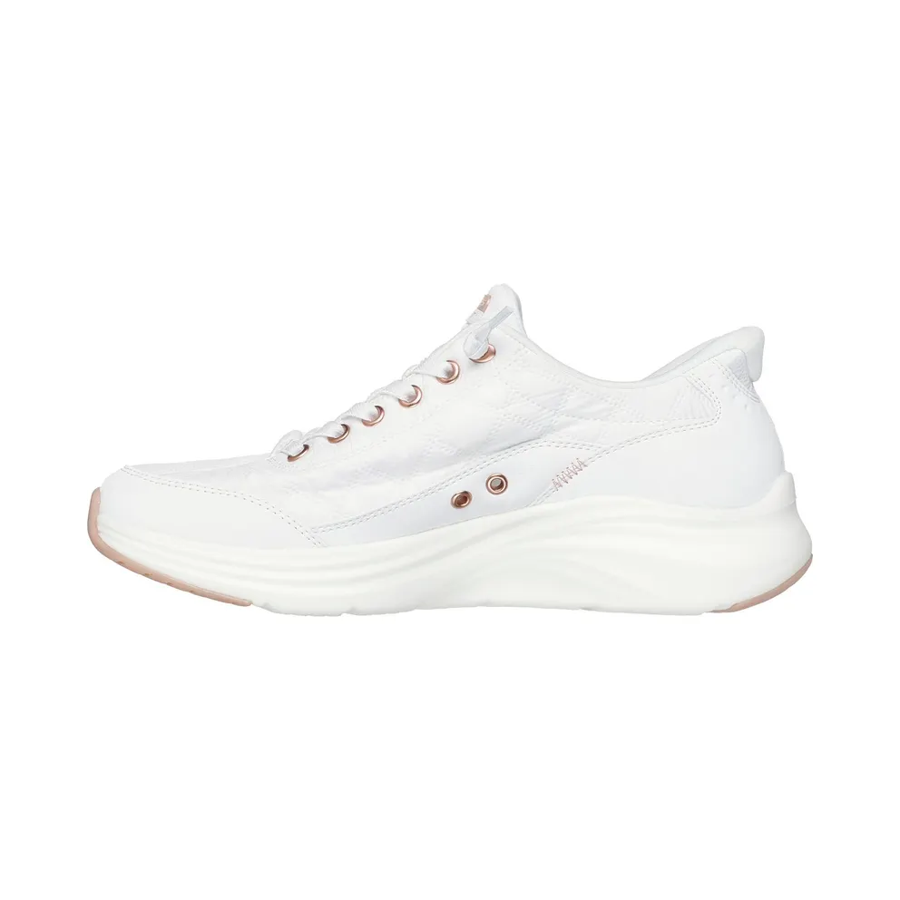 Skechers Slip-ins: Contour Foam – Cozy Fit Golden Hour Sneaker White/Roos Gold