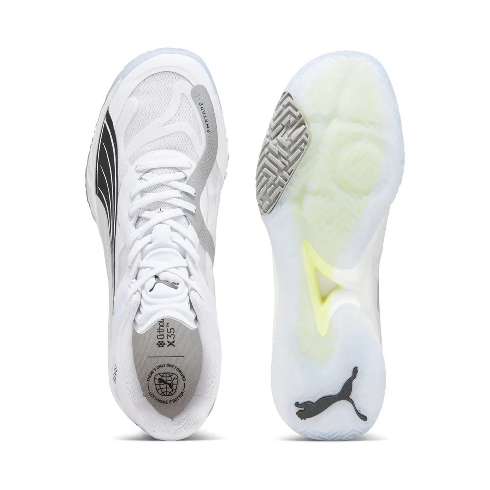 Puma Accelerate NITRO SQD Indoor Shoes White/Black/Grey (107293-03)