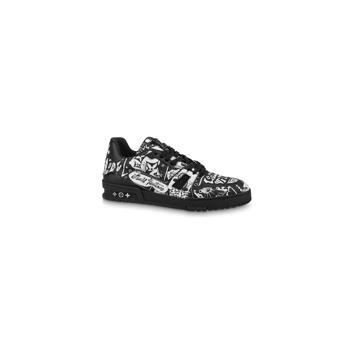 Louis Vuitton Trainer Comic Motifs Black White (1AB9WY)