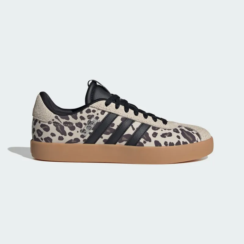 Adidas VL COURT 3.0 Crystal Linen / Core Black / Khaki Six “Leopard” (KI2689)