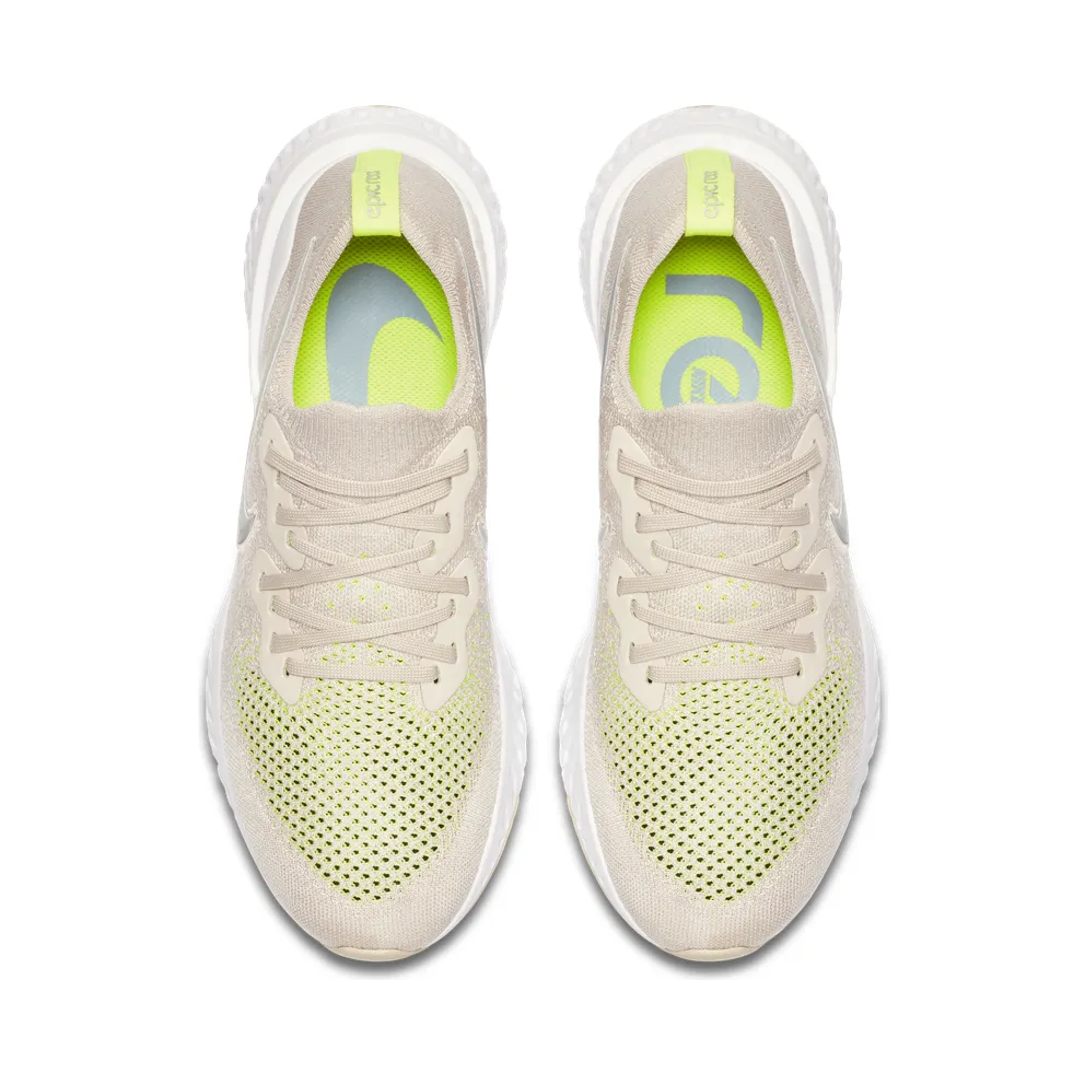 Nike Epic React Flyknit 2 Cream “Desert Sand / White / Volt / Reflect Silver” (CJ9695-002)