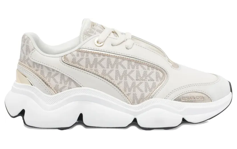 Michael Kors Renty chunky sneakers met vlakken met logo – Beige (43F5RNFS1S)