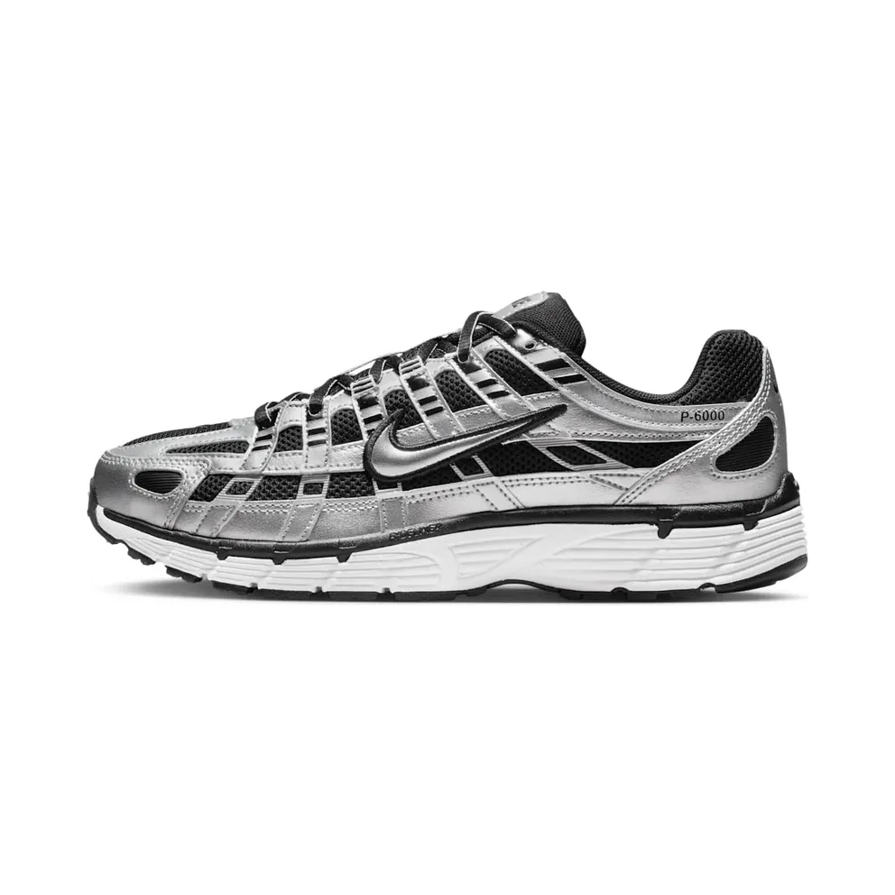 Nike P-6000 Metallic Silver Black White (BV1021-013)