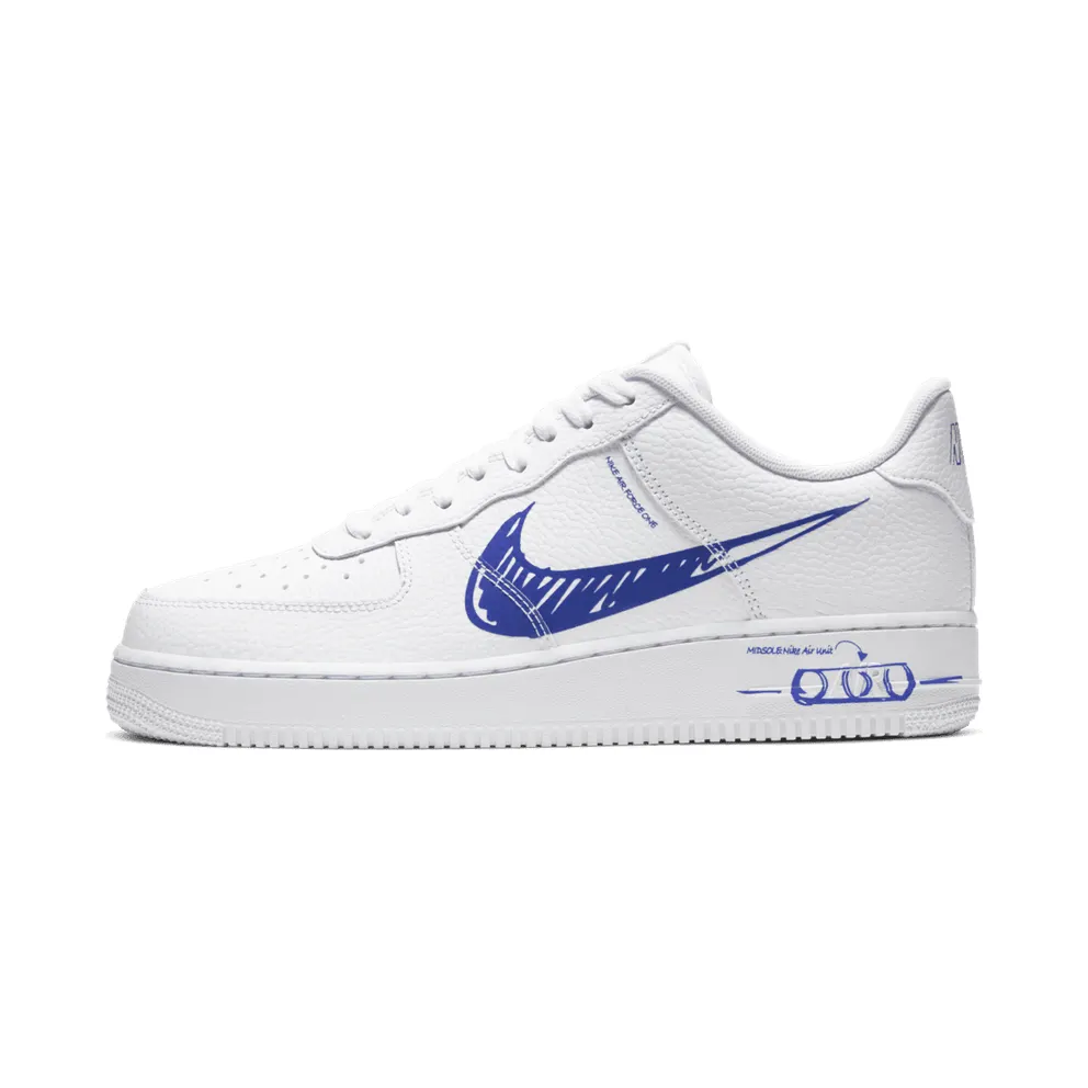 Nike Air Force 1 Low Sketch White Royal (2020) (CW7581-100)