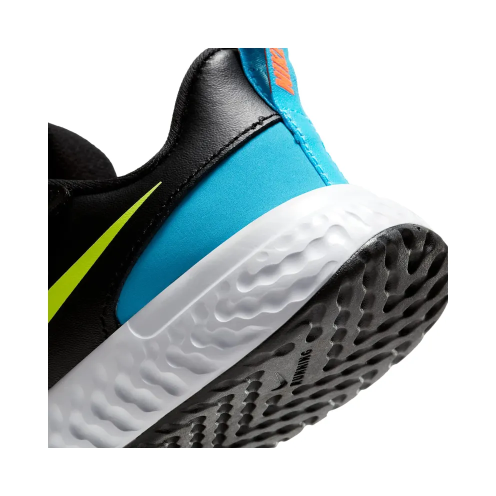 Nike Revolution 5 Lemon Venom (PS) Black/Laser Blue/Hyper Crimson (BQ5672-076)