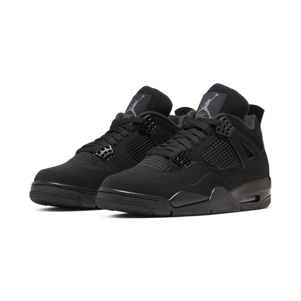 Jordan 4 Retro Black Cat (2020) Black/Black-Light Graphite (CU1110-010)
