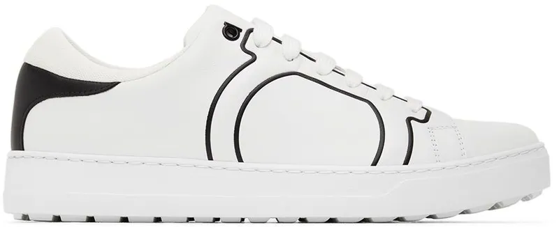 Salvatore Ferragamo White & Black Gancini (754101 020832002)