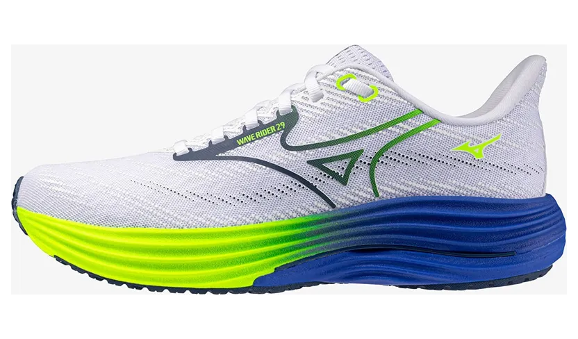 Mizuno Wave Rider 29 Estate Blue White Lighning Yellow