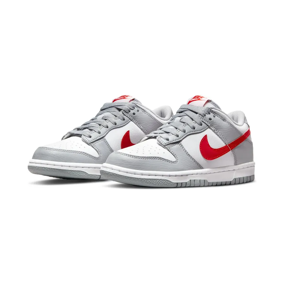 Nike Dunk Low White Grey Red (GS) (DV7149-001)