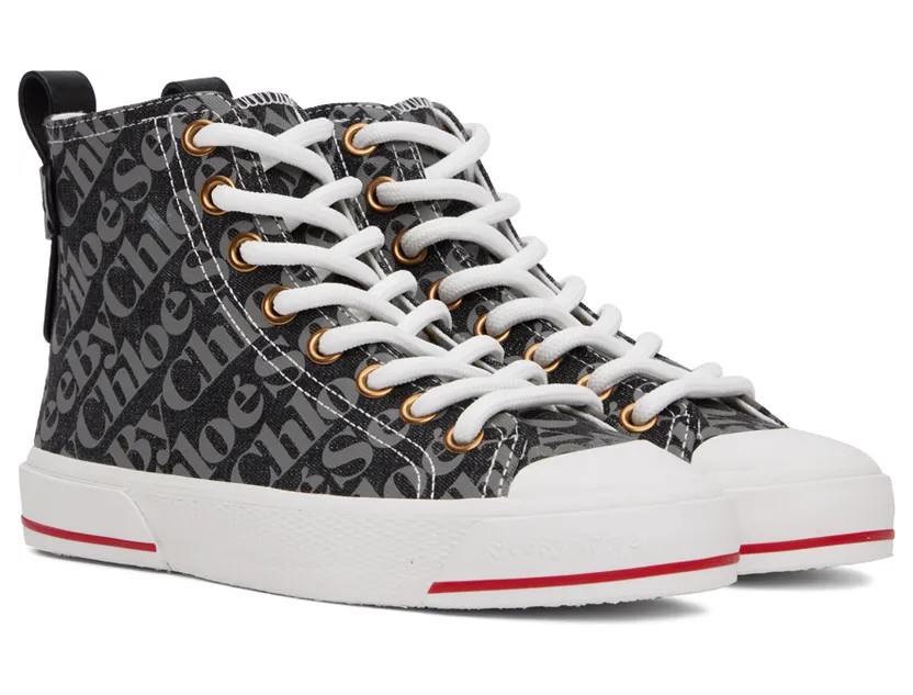 See by Chloé Black & Gray Aryana Sneakers (SB37111A 16130) (4)