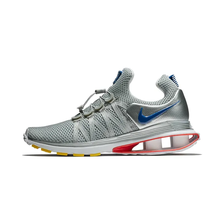 Nike Shox Gravity Metallic Silver Siren Red Gym Blue
