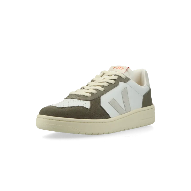 VEJA V-82 Grained Leather (extra / white / natural / Khaki) – VE3320757