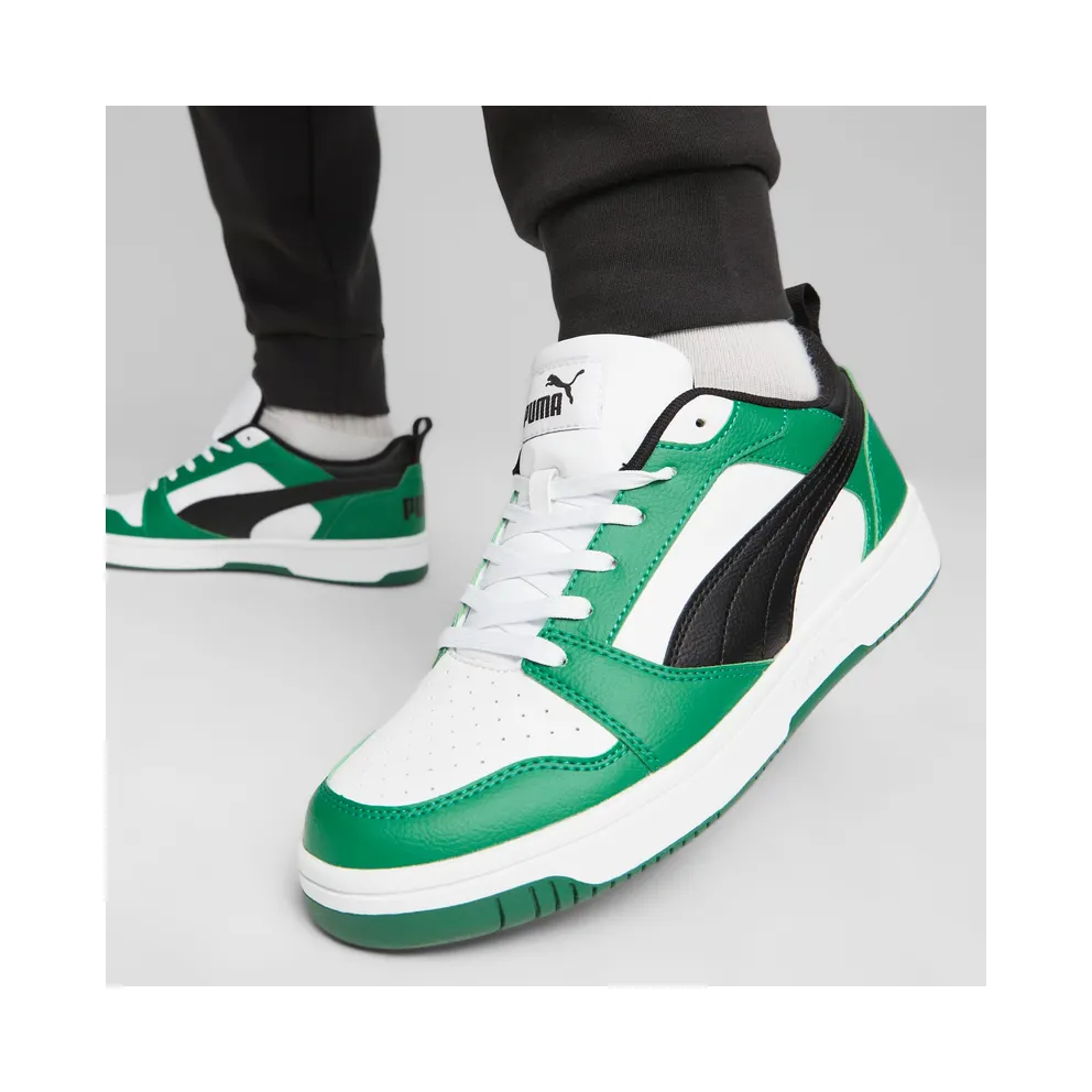 Puma Rebound V6 Laag White/Green/Black (392328-06)