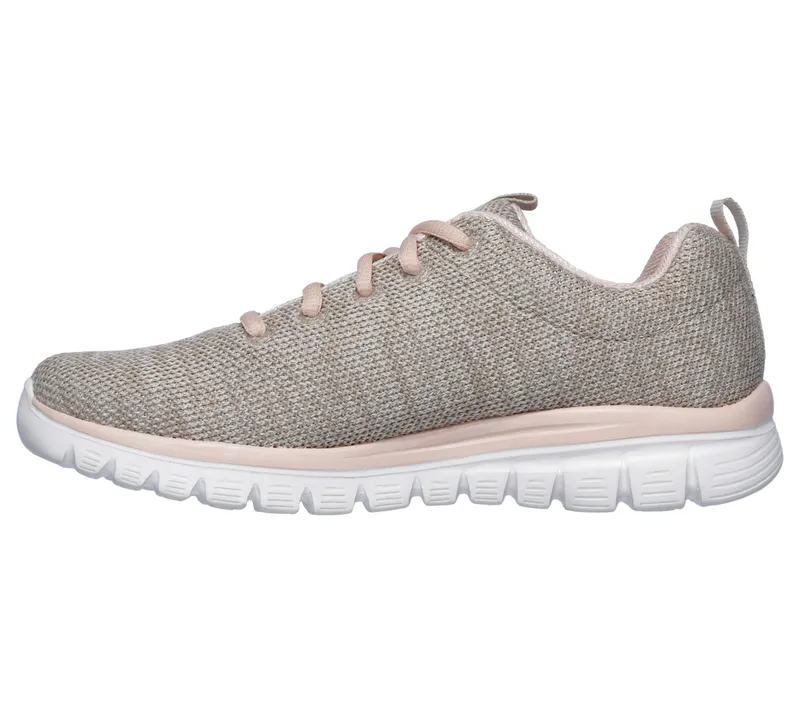 Skechers Graceful – Twisted Fortune – Natuurlijk / Coral – “Beige” (12614 NTCL)