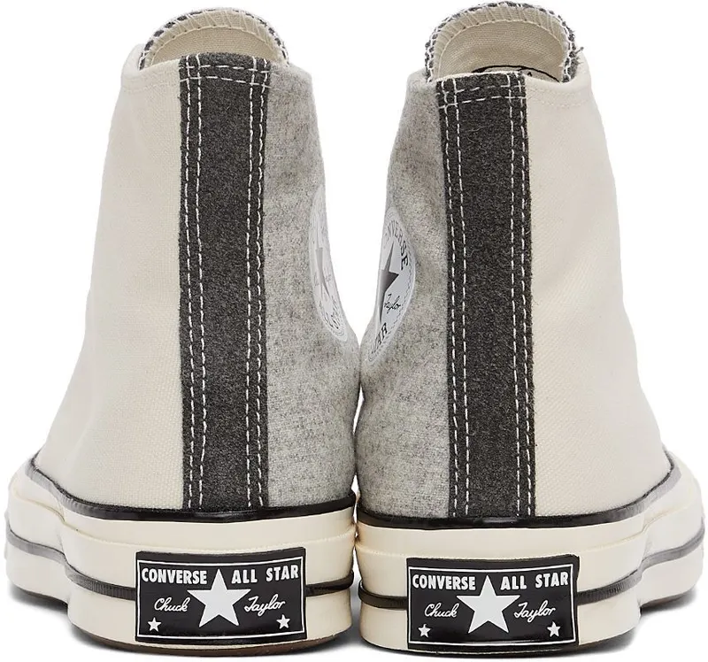 Converse SSENSE Exclusive Off-White & Grey Chuck 70 Hi Sneakers (171863C)