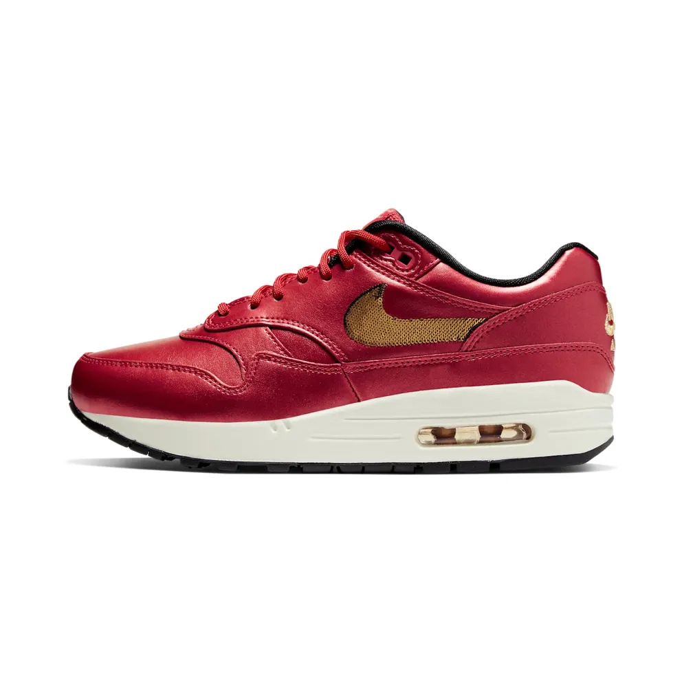 Nike Air Max 1 Red Gold Sequin (W)