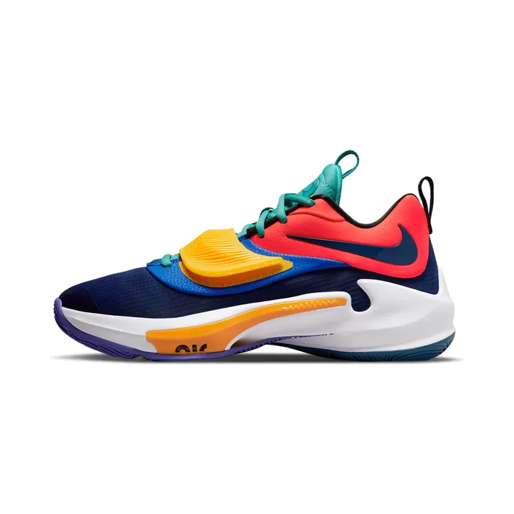 Nike Zoom Freak 3 Red “Bright Crimson / University Gold / Washed Teal / Mystic Navy” (DA0694-601)