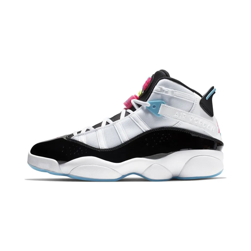Jordan 6 Rings South Beach White/Black-Hyper Pink-Light Blue Fury-Cyber (CK0017-100)