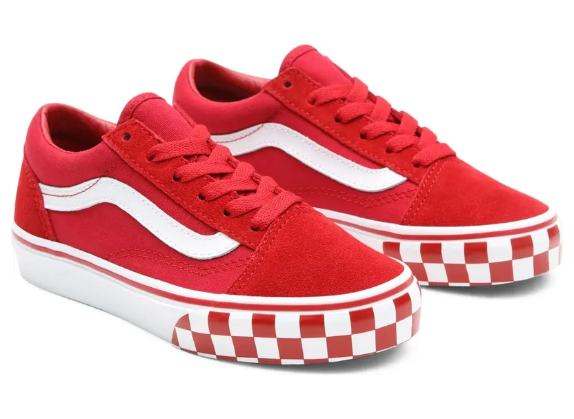 VANS Check Bumper Old Skool Kinderschoenen (Rood)