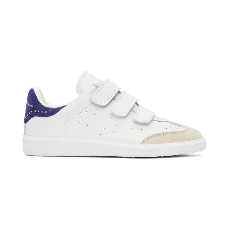 Isabel Marant White & Indigo Studded Beth Sneakers (22EBK0031-22E022S)