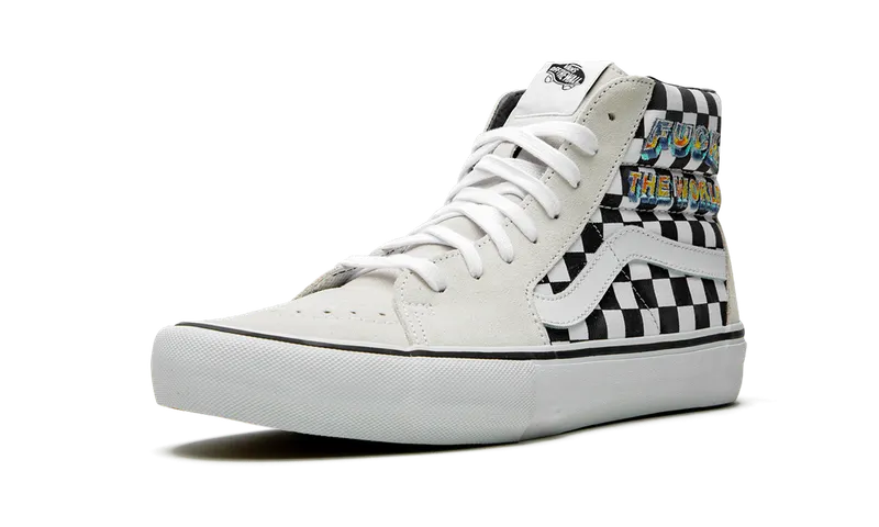 Vans Sk8-Hi Pro “Supreme – F*ck the World – Checker” (VN0A45JDSY4)